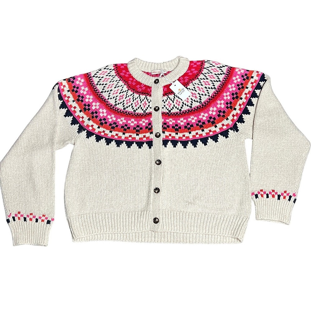Marine Layer Fiorella Cardigan Warm Fair Isle Merino Alpaca Sweater XL New